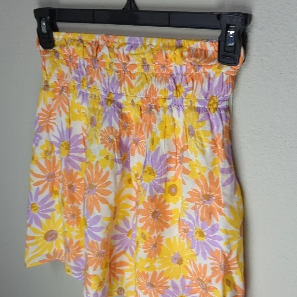 LSpace Oppsie Daisy Skirt Women's XS Floral Orange Golden 2